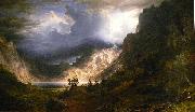 Albert Bierstadt A Storm in the Rocky Mountains France oil painting artist
